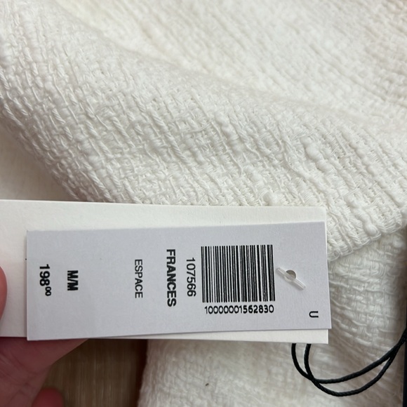 Aritzia Babaton Frances Jacket. Tweed Button Front Blazer. Cream Color - Picture 4 of 4